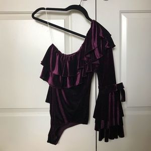Misa Los Angeles velvet body suit